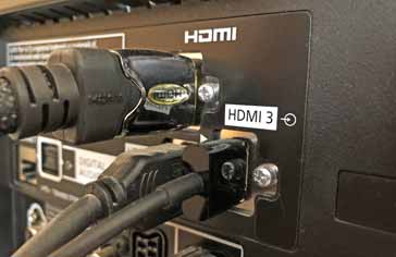 HDMI connectors at the back or a television