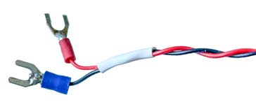 Heat shrink sleeving can be used to keep the end of a cable together as in the case of this twisted pair cable