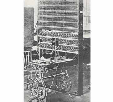  A switchboard from 1882 using jack connectors